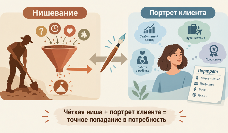 Как психологу и коучу выделиться на переполненном рынке: строим предложение через нишу и портрет клиента